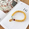【敦煌晏宁·鸡油黄蜜蜡手串】敦煌福泽小众鸡油黄蜜蜡 单圈红玛瑙招财手串 复古新中式文艺 商品缩略图4