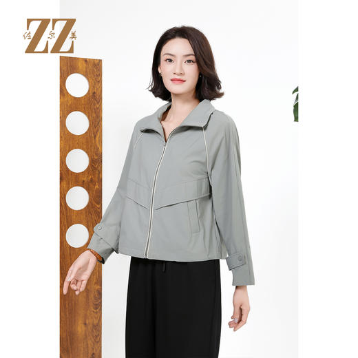 佐尔美百搭时尚通勤短款休闲显瘦潮流上衣外套女M51FD03 商品图3