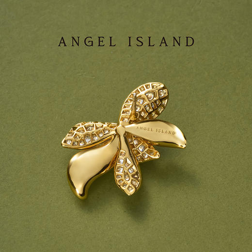 ANGEL ISLAND「花叙」花朵造型锆石耳钉 商品图3