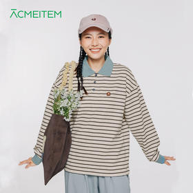 【秋上新】ACMEITEM爱棵米-女士翻领条纹T恤GAG2240372E