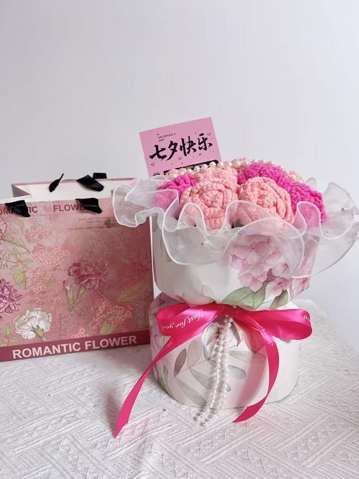 【DIY纯手工钩织11朵小玫瑰花束】纯手工钩织母亲节送礼小香风花束（手工产品不支持退换）LQQ 商品图8