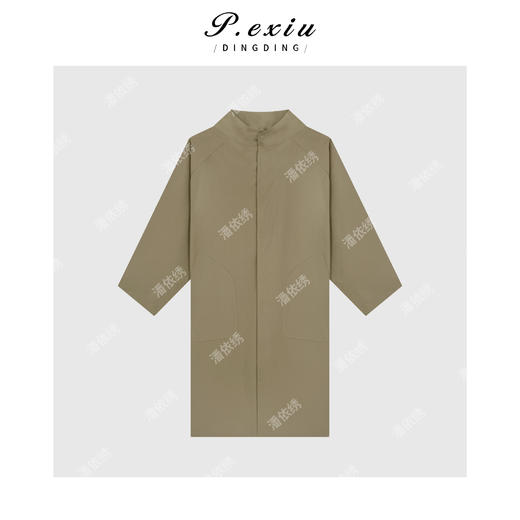 PanYiXiu/潘依绣【伦敦腔调】极简风廓形小立领中长款风衣WH00379 商品图1