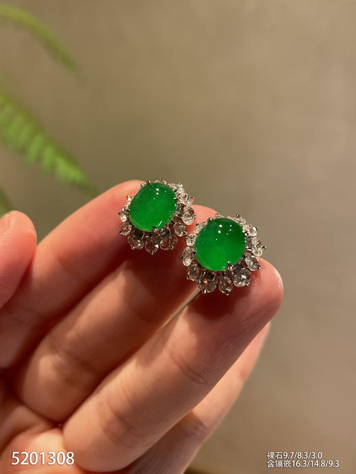 5201308，蛋面耳钉。具体价格微信咨询 商品图2