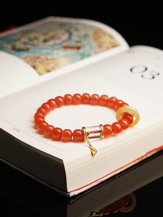 南红白水晶手串 商品图0