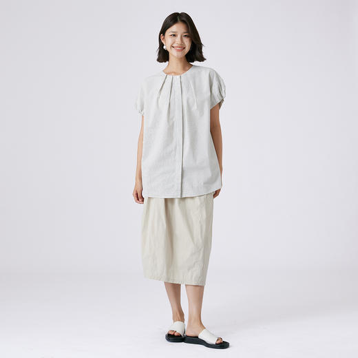 【门店同款】马恩MAXNEW2025夏季新款白色衬衣短袖衬衫 商品图2