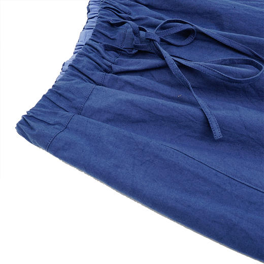 山也 郝 棉麻松紧腰阔腿裤 商品图1