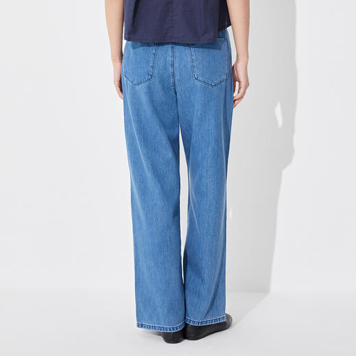 【门店同款】马恩MAXNEW2025夏季新款女薄款宽松阔腿天丝牛仔裤 商品图4