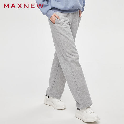 【门店同款】马恩MAXNEW女装针织长裤秋冬休闲百搭直筒裤子宽松显 商品图2