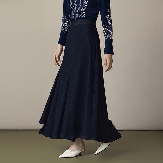 【林栖设计小店】（现货）优雅半身裙不规则百搭气质宽松显瘦2025秋冬新款裙子女1954011 商品图4