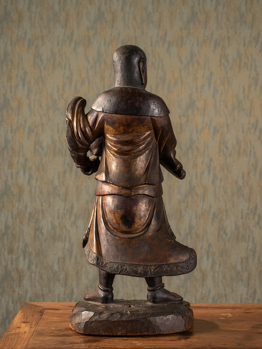 清	木胎彩绘吴刚造像 商品图3