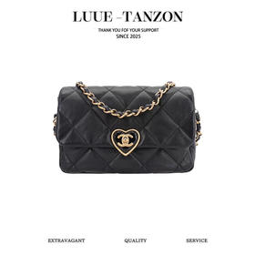 香奈儿 23爱心珐琅扣大口盖包 黑色（LZ）