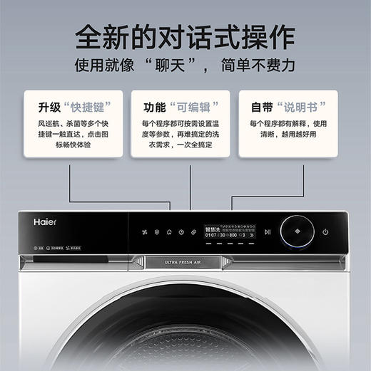 海尔（Haier）洗衣机 XQG120-BD1486LWU1 商品图4