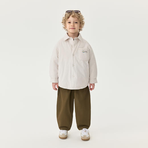 【无氟防泼水】马克珍妮男童超轻保暖衬衫领羽绒服2025年冬装新款551679 商品图3