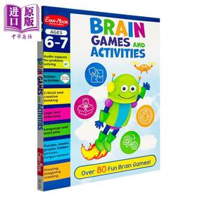 预售 【中商原版】Brain Games and Activities Ages 6-7 脑力游戏与活动 1-2年级 6-7岁 Evan-Moor美国英文原版学习技能启蒙练习书