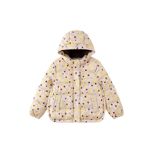 【商场同款】英氏女童羽绒服白鸭绒秋冬保暖防寒防风满印休闲新款超韧绒 商品图4