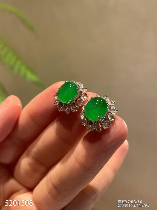 5201308，蛋面耳钉。具体价格微信咨询 商品图0