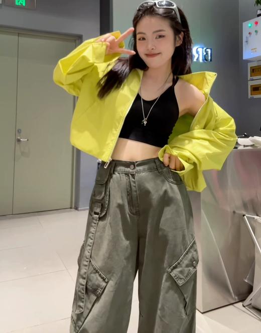 ZC半松紧腰个性口袋弯刀阔腿裤50712 秋季 012183033053 商品图2