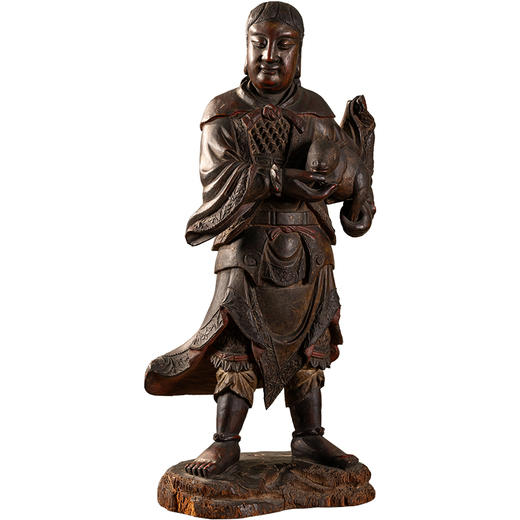 清	木胎彩绘吴刚造像 商品图5