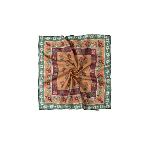 【林栖设计小店】【植物染】（现货）真丝丝巾草木染拓印2025秋季新款桑蚕丝方巾女2953047 商品图7