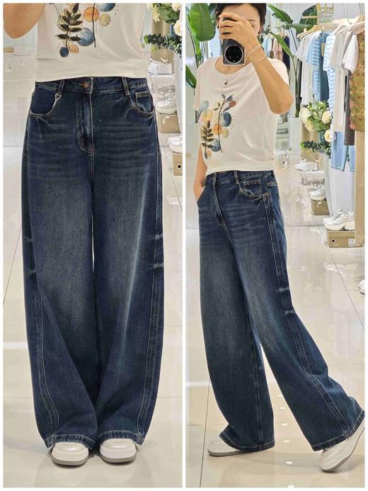 581809天丝棉直筒牛仔裤 商品图2