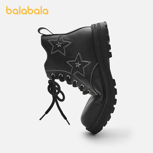 巴拉巴拉童鞋儿童靴子马丁靴女童秋冬英伦风短靴哑光鞋子百搭潮流 商品图2