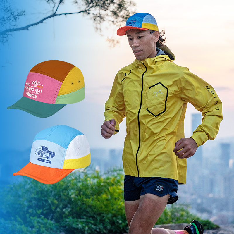 泰国UTMB®限定版可弯折软帽檐太阳帽男女同款户外跑步运动遮阳防晒吸汗速干透气