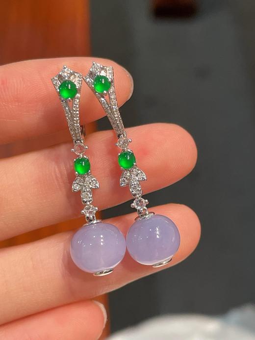 圆珠翡翠耳坠 商品图1