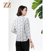 佐尔美秋季上新优雅清新印花减龄设计翻领长袖衬衣女M51CC11 商品缩略图4