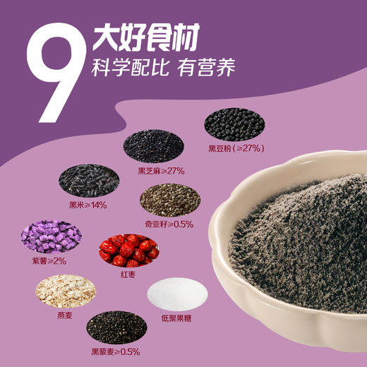 中粮悠采低GI五黑紫薯粉360g 商品图6