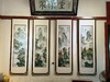 粉彩渔樵耕读山水四条屏 商品缩略图0
