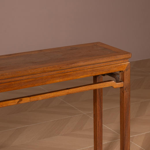 清	黄花梨罗锅枨马蹄腿条桌 商品图2