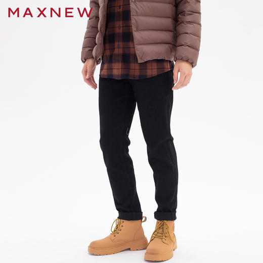 【门店同款】马恩MAXNEW男装直筒牛仔裤秋冬美式复古加厚裤子百搭 商品图3