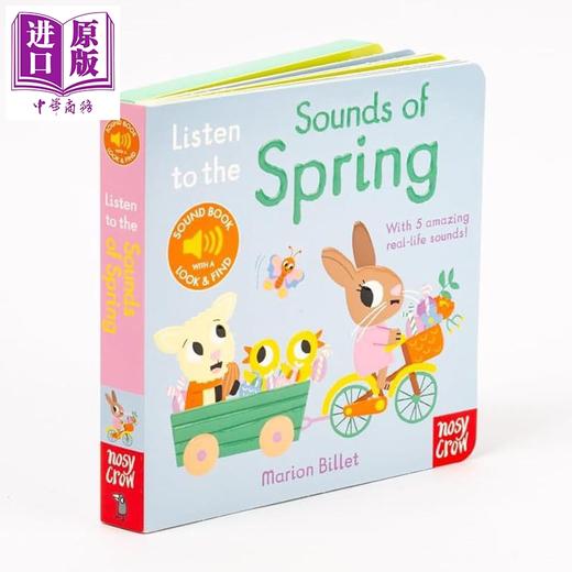 【中商原版】发声书 春天的声音 Listen to the Sounds of Spring 英文原版 亲子互动纸板书 幼儿绘本图画书 进口低幼童书 商品图1