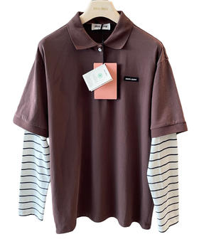 女款拼接长袖POLO衫017