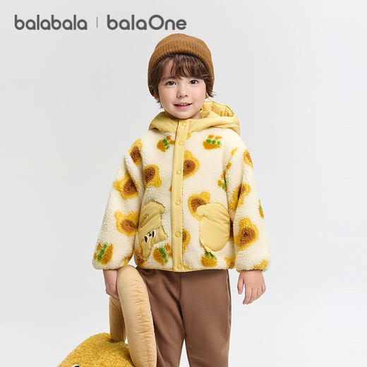 巴拉巴拉balaOne儿童外套女童男童新款2025秋冬摇粒绒防静电保暖 商品图2