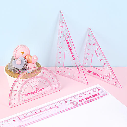 广博三丽鸥系列开学季文具正版授权塑料套尺4件套 商品图6