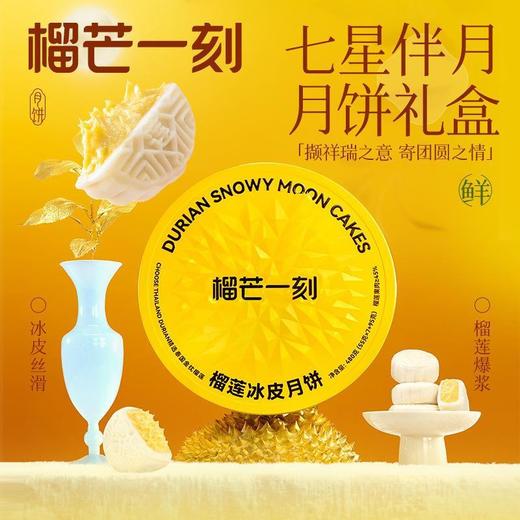 榴芒一刻榴莲冰皮月饼480g 商品图0
