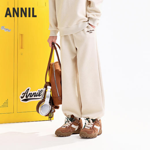 【实体店同款】男女童全腰针织单裤秋季新款安奈儿童装AM536116 商品图0