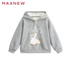 【门店同款】马恩MAXNEW童装秋冬女童冬卫衣加厚连帽上衣卡通印花 商品缩略图1