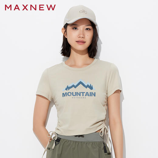 【门店同款】马恩MAXNEW2025夏季新款女装短袖T恤女圆领修身显瘦 商品图1