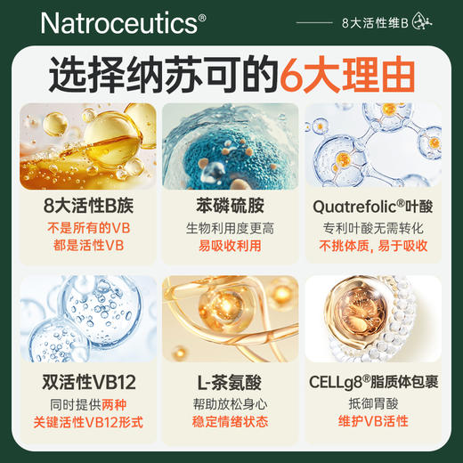 Natroceutics纳苏可高阶活性B族复合维生素胶囊 商品图2