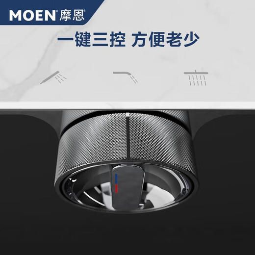MOEN摩恩诺亚岩板置物平台淋浴花洒冷热洗澡卫浴卫生间花洒CN60143+2385+M22081 商品图3
