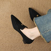 【预售5天】简约通勤粗跟磨砂羊皮单鞋女显瘦乐福鞋复古新款真皮尖头小皮鞋DS&1855 商品缩略图3