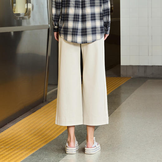 半身缘女裤 秋季质感百搭通勤宽松舒适显瘦九分裤253102U30320014 商品图4