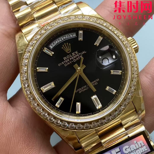 【钻圈款】QF配重版 重量180克+ 劳力士星期日历型系列 日志40mm 黑冰糖DD 商品图2
