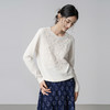 【林栖设计小店】（米白预售12.26）绵羊毛毛织上衣盘带绣优雅百搭2025秋冬新款套头毛衣女1954038 商品缩略图5