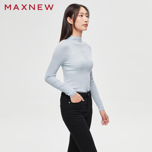 【门店同款】马恩MAXNEW女装秋冬毛衫百搭针织内搭高领长袖纯色内 商品图3