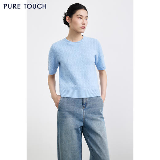pure touch绵羊毛针织短袖1346253383 商品图0