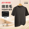 【绵羊毛】【DDT】大依优型大码男装男士圆领短袖毛衣加肥加大码宽松毛线衫内搭针织衫 商品缩略图10