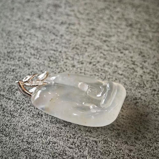高冰起胶翡翠吊坠〔悟道〕 商品图2